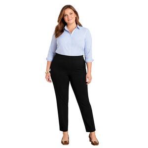 Talbots Black Chatham Pants Size 14P Slim Ankle